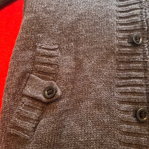 Grey Hooded Cardigan Sweater - Picture 3 of 5